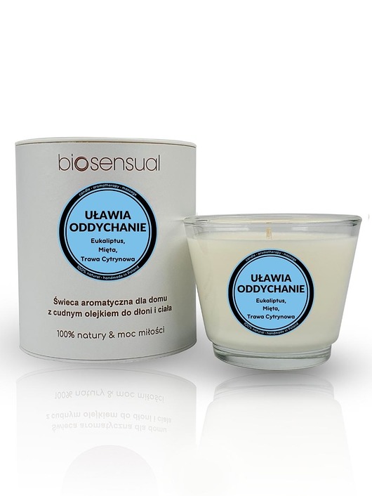 świece zapachowe Świeca do masażu i aromaterapii UŁATWIA ODDYCHANIE 80g
