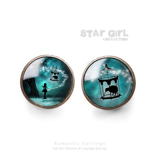 Star Girl i Kiwi, kolczyki 14 mm Ewa Saj Fotografie