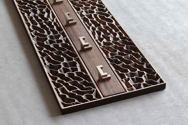 wieszaki Wieszak ścienny, drewno dębowe -  90x35cm