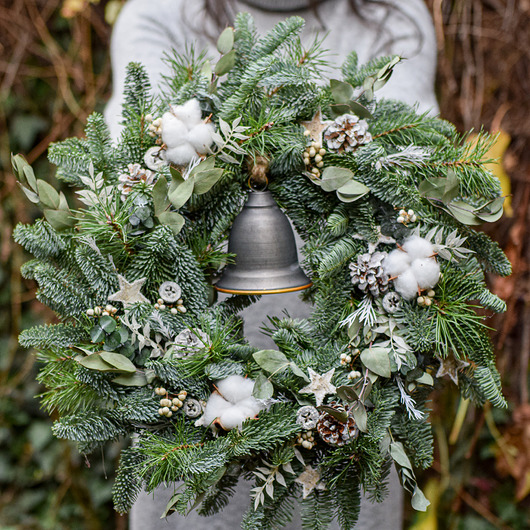 wianki bożonarodzeniowe Świąteczy wianek naturalny - Zimowa opowieść