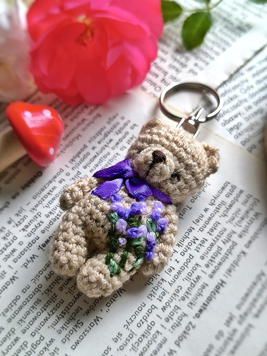 breloki Breloczek Miś Lavender