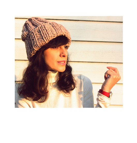 czapki damskie Czapka beanie pudrowy róż