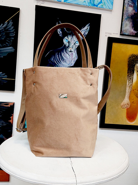 torby na ramię Shoper Bag Beż Welur