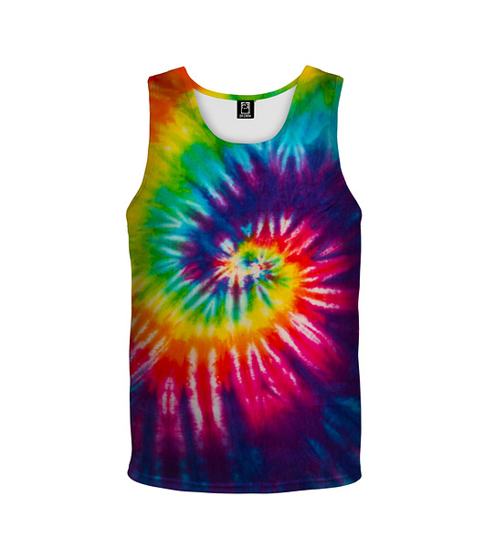 t-shirty dla dziewczynki Bokserka Top Girl DR.CROW Tie Dye Blue
