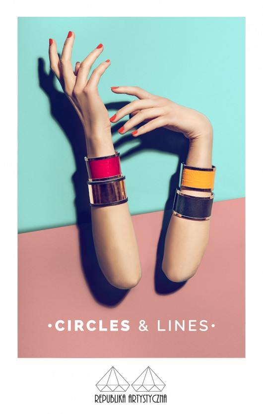 Circles and lines- gold Republika jewelry