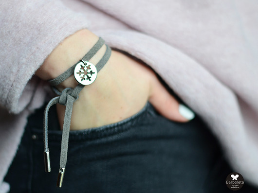 mini grey snowflake colour silver barboleta