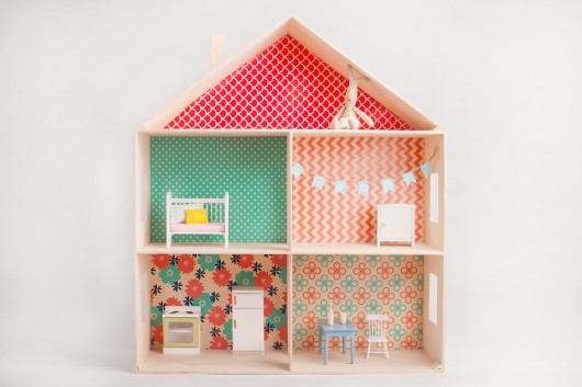 ECO domek DREWNIANY lalek handmade SKANDYNAWSKI tralala studio