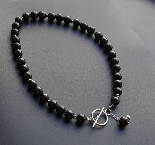 chokery Choker z czarnego turmalinu - Nowoczesny talizman
