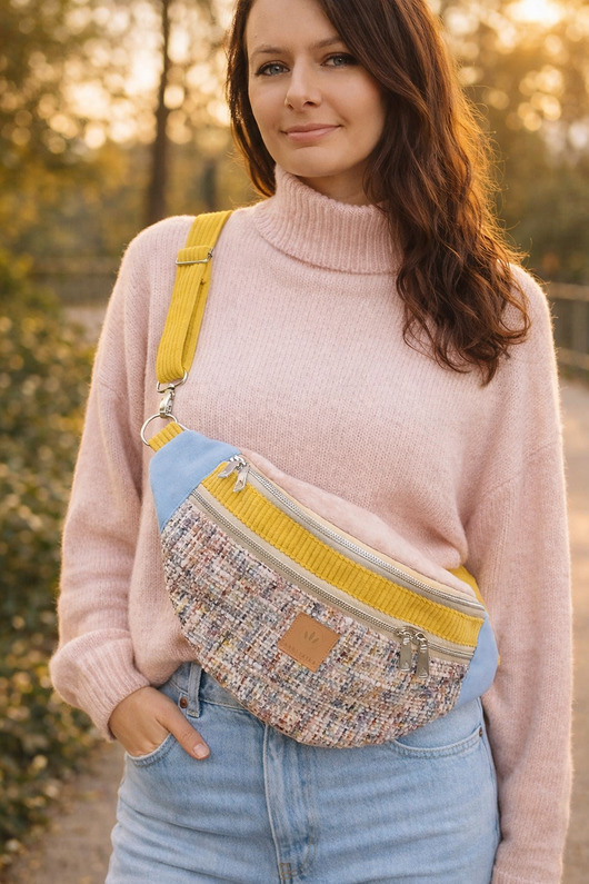 saszetka nerka Pastelowa nerka damska XL Merida