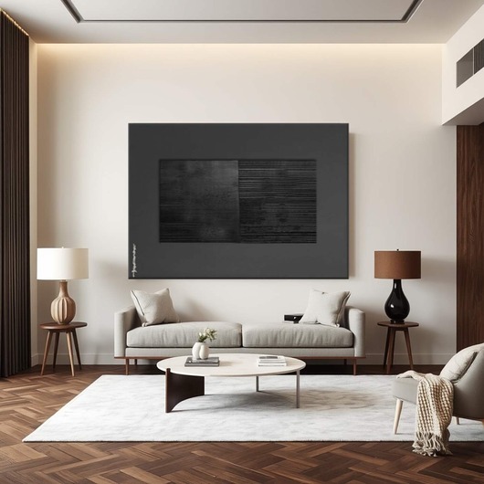 obrazy NERO - Wielkoformatowy obraz autorski na płótnie GRUBA RZEŹBA 80x120cm