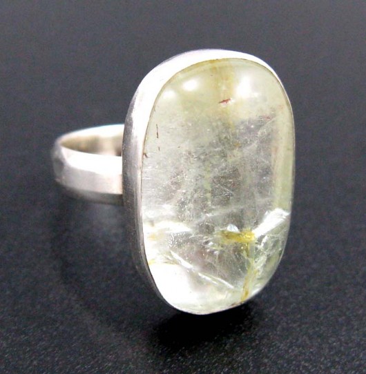 Topaz w srebrze PRYZMAT