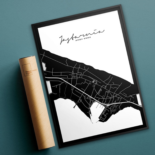 plakaty Plakat Jastarnia mapa