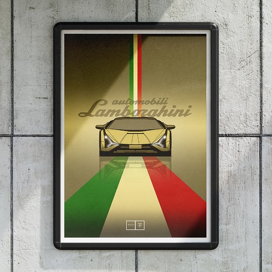 plakaty Plakat Motoryzacja -  Lamborghini Sian