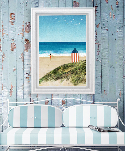 plakaty Beztroskie wakacje - plakat 50x70 cm - dziewczyna na plaży