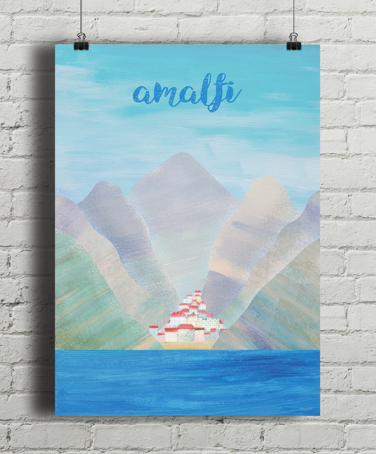 plakaty Plakat Amalfi - włoskie wybrzeże