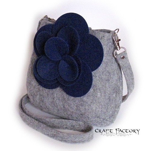 Lotus Blossom Deep Blue - mała torebka na ramię Craft Factory