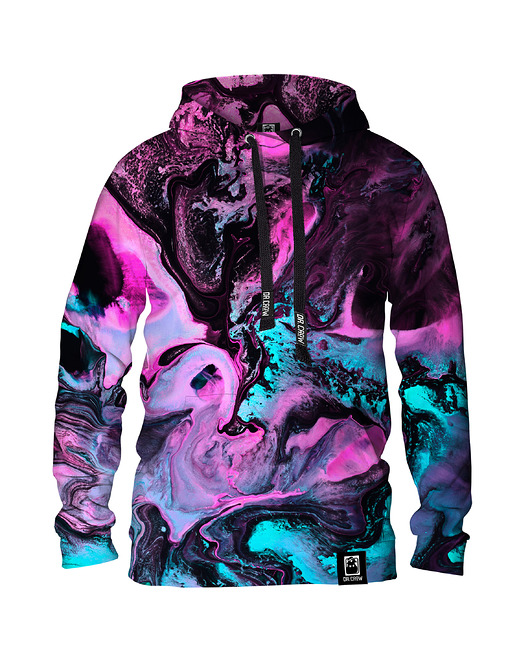 bluza z kapturem damska Damska Bluza z kapturem DR.CROW Neon Marble