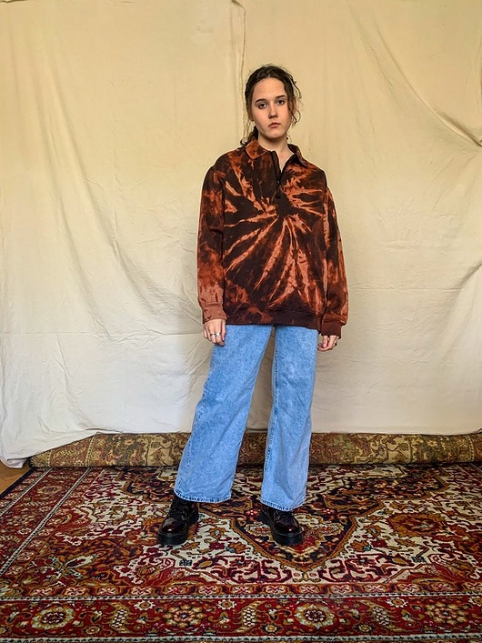 bluza bez kaptura damska bluza tie dye