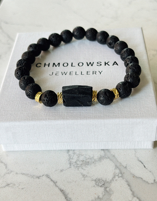 biżuteria męska Bransoletka męska Turmalin