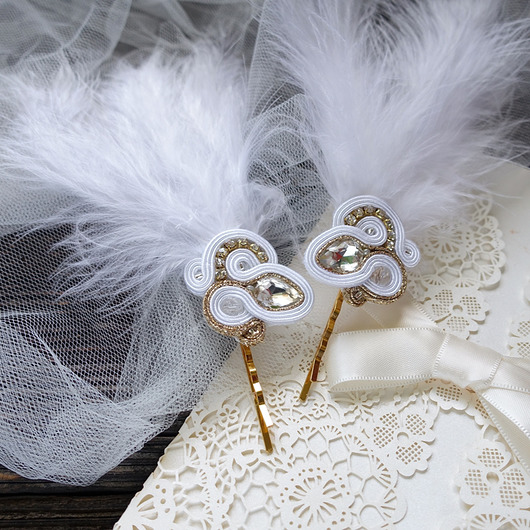 Zamówienie specjalne- Vivienne- spinki ozdobne Mró Soutache