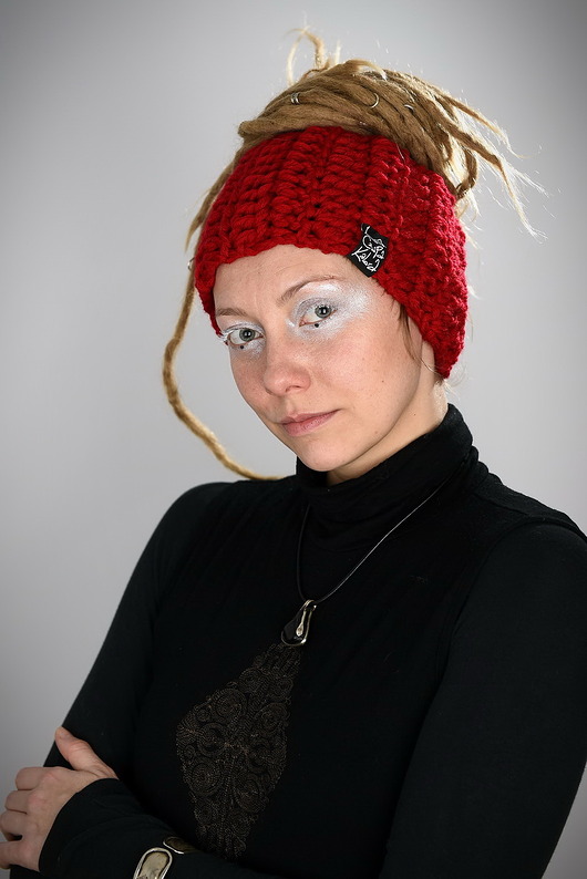 opaski do włosów Opaska DreadLove Mono 10 - CZERWONA
