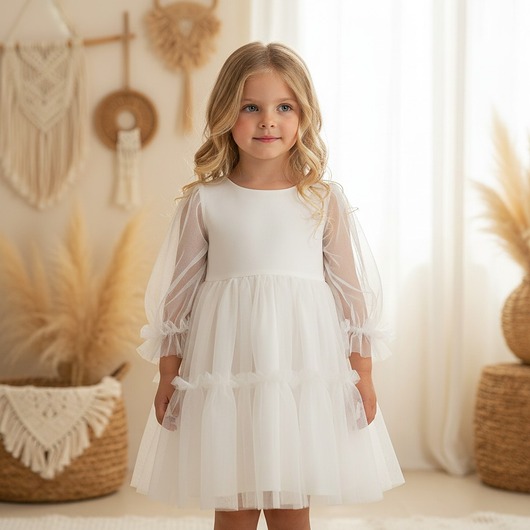 sukienki dla dziewczynki Sukienka Leticia ecru