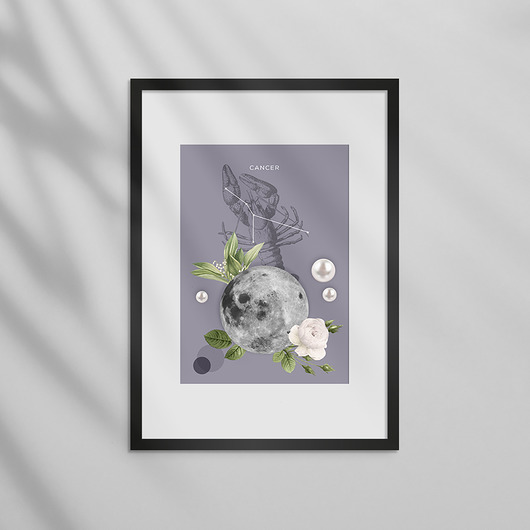 Plakat / Kolaż Znak zodiaku "Rak" kris collage