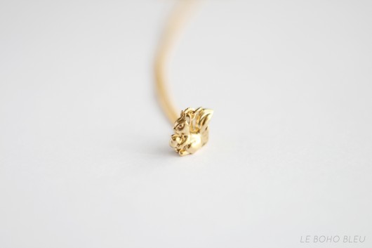 16k Gold Plated Squirrel Necklace Le Boho Bleu