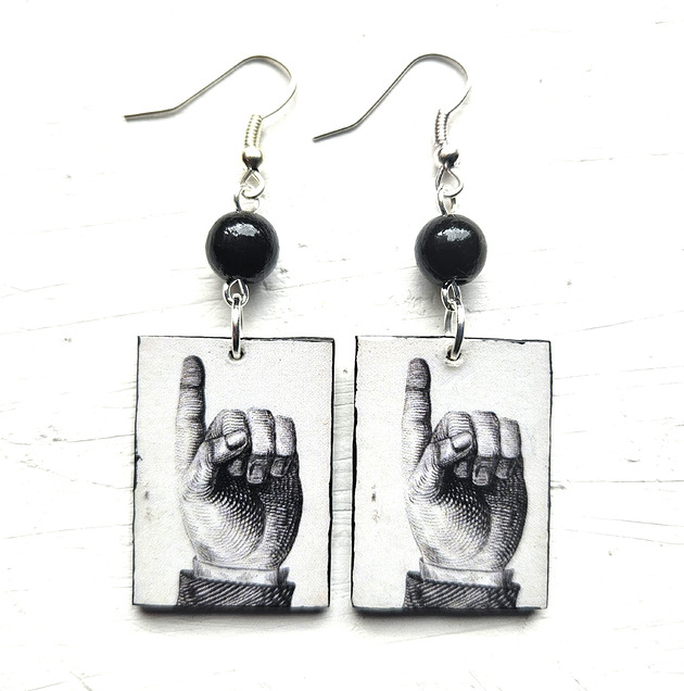 kolczyki drewniane Wskaż mi drogę