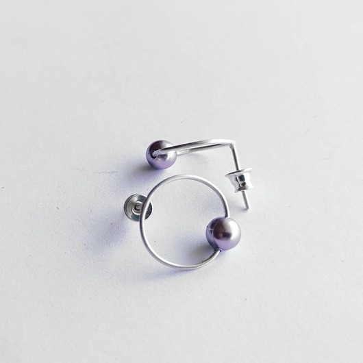 kolczyki z kamieniami Kolczyki OKRĄG