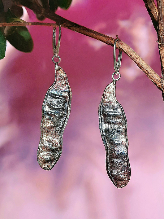 kolczyki srebrne Kolczyki srebrne STRĄCZKI  Kolekcja NATURA