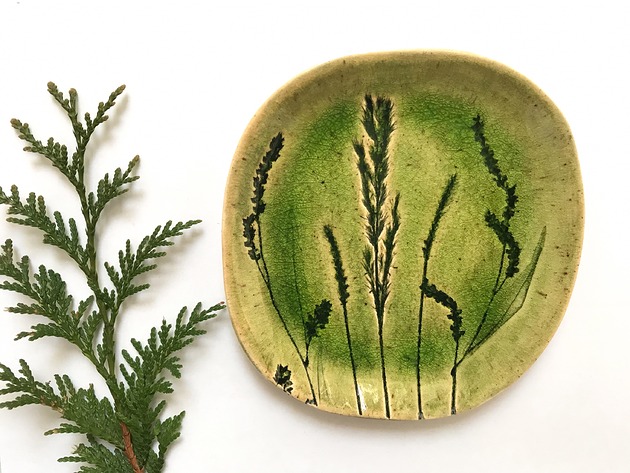 patery i talerze Talerzyk organiczny w zieleni