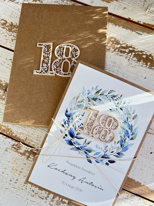 kartki scrapbooking Personalizowany prezent na 18 urodziny dla chłopaka kartka urodzinowa