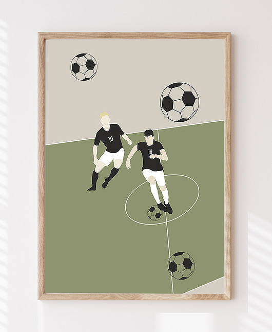 obrazy i plakaty do pokoju dziecięcego Plakat dla dzieci Football Game