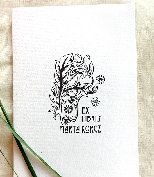 ART DECO - pieczątka Ex Libris Malu Studio