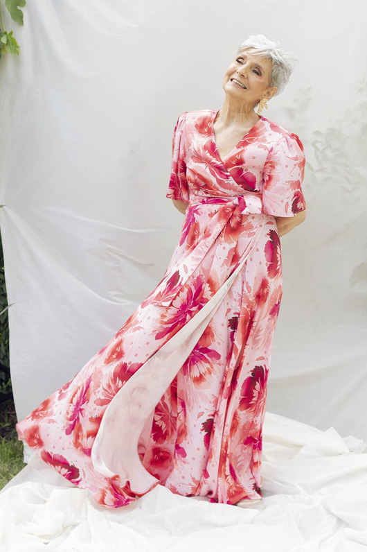 sukienki maxi damskie Suknia kopertowa Fiore