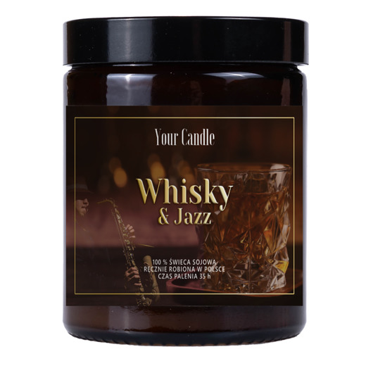 świece zapachowe ŚWIECA SOJOWA WHISKY&JAZZ 180ml-Your Candle