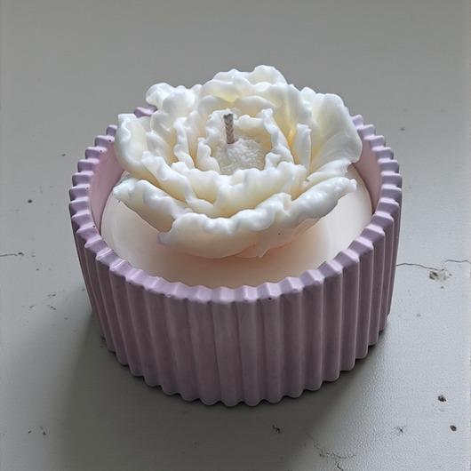 świeczniki i świece Świeca sojowa dekoracyjna zapachowa w naczyniu gipsowym