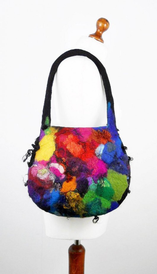 Duża Jedwabnofilcowa Torebka: Living Bag filcant
