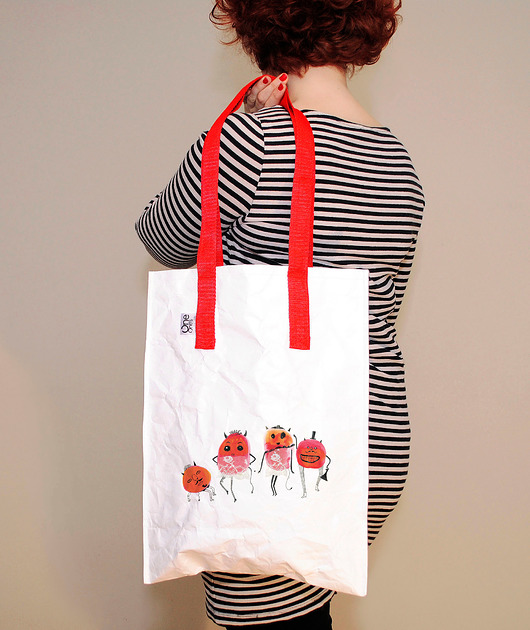 Torba na ramię z Tyveku shopper OneOnes Creative Studio