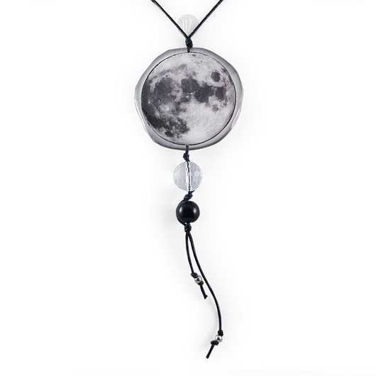 wisiory Full Moon naszyjnik z kryształem górskim