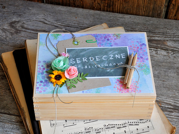 kartki scrapbooking Podziękowanie  dla nauczyciela
