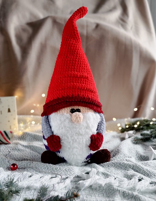 dekoracje świąteczne Krasnal pluszowy 50 cm, Przytulanka skrzat, Dekoracja świąteczna