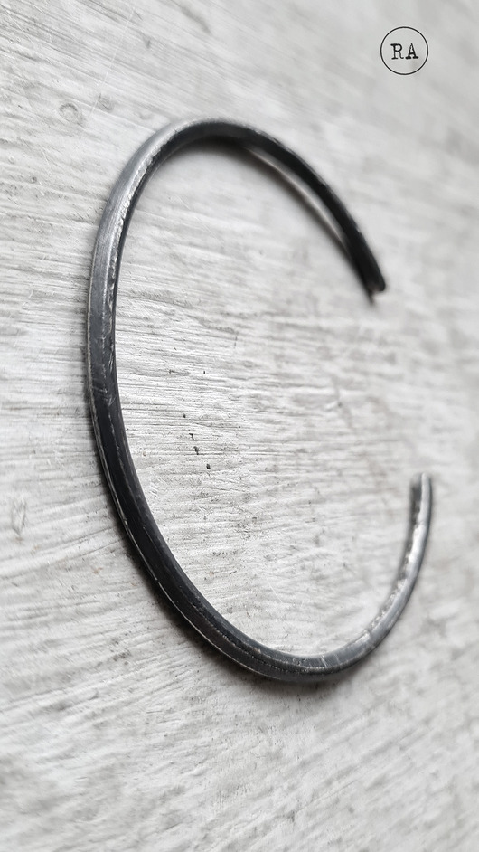 bransoletki srebrne Bransoleta STIX oksydowane srebro otwarta