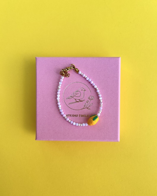 bransoletki ze szkła Bransoletka z cytrynką