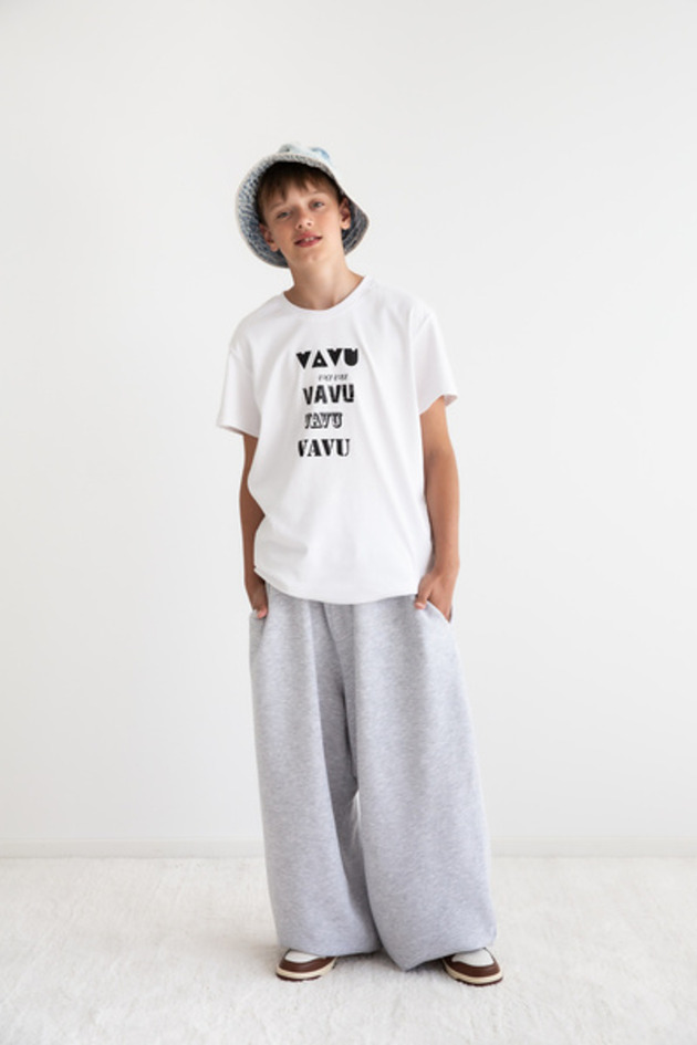 spodnie dla chłopców Baggy pants grey kid