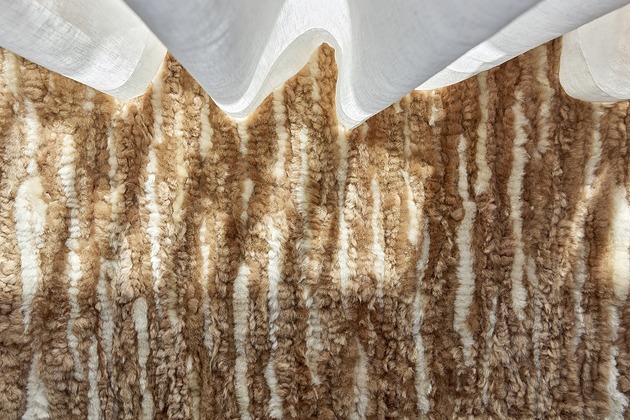 dywany Dywan naturalny wełniany tkany skóra owcza handmade beż biały