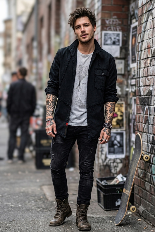 koszule męskie Koszula UNDERWORLD surowy charakter, nowoczesny streetwear