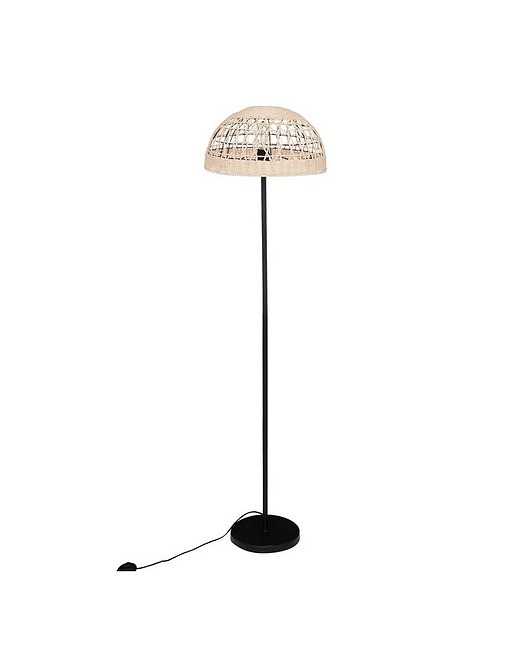 lampy podłogowe Lampa Podłogowa Lampa Stojąca z Rattanowym Kloszem 150 cm