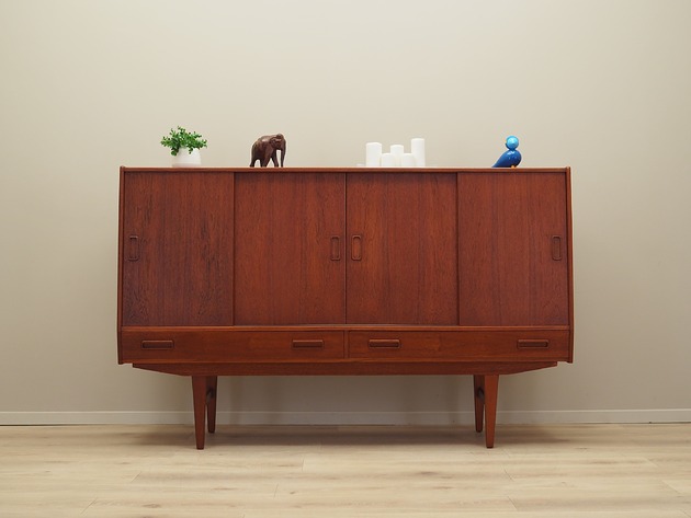 komody i szafki Highboard tekowy, duński design, lata 60, produkcja: Westergaards M